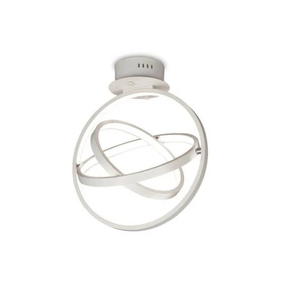 Image of Orbital Semi Flush Ceiling Light Round 35cm, 3 Ring, 40W LED 3000K, 1510lm, White
