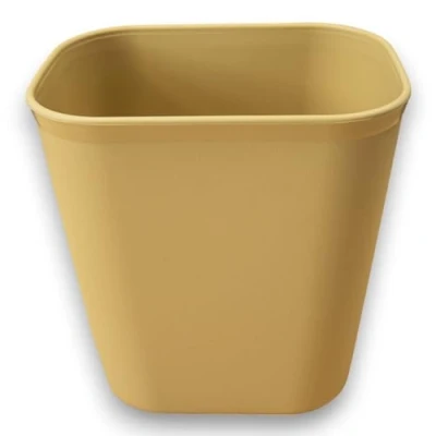 Image of Robert Scott 12 Litre Rectangular Plastic Waste Bin (Beige)