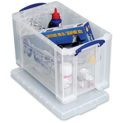 Image of Really Useful Re Usable Storage Boxes, Stackable 24 Litre Boxes (2 Boxes)