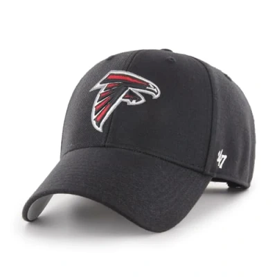 Image of 47 NFL Atlanta Falcons MVP Unisex Baseball Cap, Adjustable Hook &amp; Loop Strap, Team Logo, Colour Black
