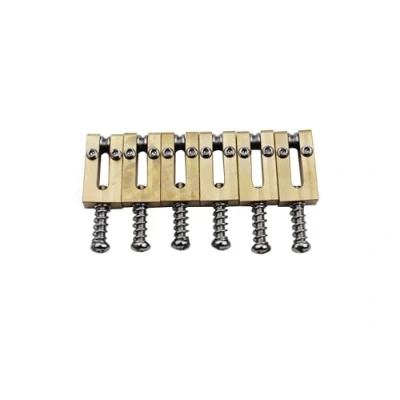 Image of Guyker Brass Bridge Saddles 10.5mm Roller Tremolo System Bridges Set Replacement for ST/TL Tele Strat Electric Guitar (Rectangle Type)