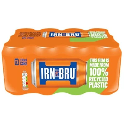 Image of IRN BRU Regular, 12 Pack Iconic Flavoured Fizzy Drink Multipack Cans x 330ml