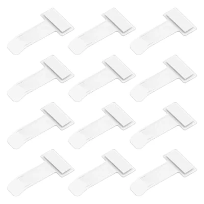 Image of SYEYCW 12 Pcs Windshield Ticket Holder, Car Parking Holder Clip, Transparent Permit for Car, with Adhesive Pads, Van and Caravan Windscreen
