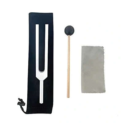 Image of LeSage 528 hz Chakra Tuning Fork Healing DNA Repair Brain Body Sound Forks Solfeggio Frequencies 528hz Diapason Medical with Silicone Hammer Cleaning Cloth