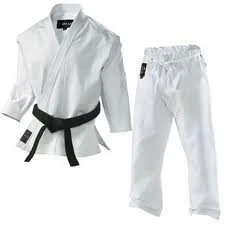 Image of Playwell Karate White Silver Brand 10oz Uniform 5/180cm