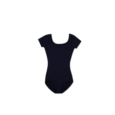 Image of Capezio Girls Short Sleeve Leotard (TB132C) Navy Child Intermediate