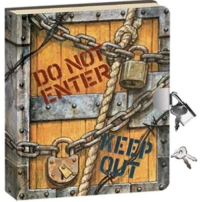 Image of Peaceable Kingdom Kids Diary with Lock and Key Now Spare Keys (Keep Out)