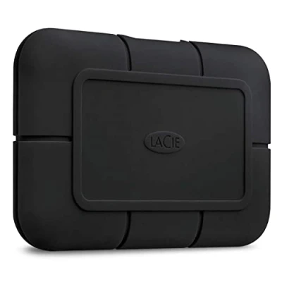 Image of LaCie Rugged SSD Pro, 4TB, External SSD, USB C, Thunderbolt 3, Extreme Water Resistance, Mac, PC, 1 Month Adobe CC, 5 year Rescue Services (STHZ4000800)