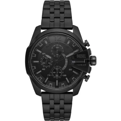Image of Diesel Watch for Men Baby Chief, Quartz Movement, 48 mm Black Stainless Steel Case with a Strap, DZ4617