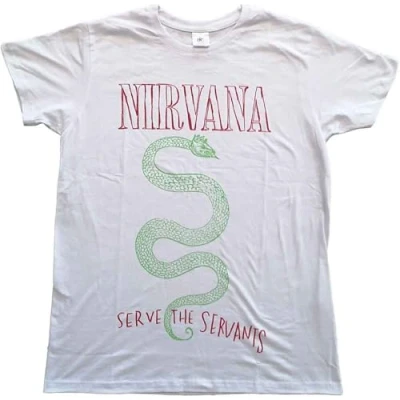 Image of Nirvana Serve The Servants Official Tee T Shirt Mens Unisex (Large) White