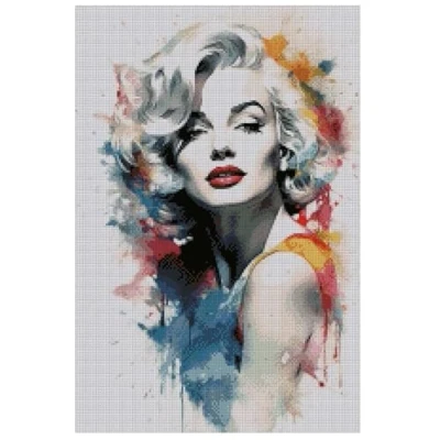 Image of Blonde Beauty Cross Stitch kit, 14count, 150x200stitch,27x36cm Counted Portrait Kits