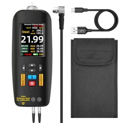 Image of BSIDE Ultrasonic Thickness Gauge 1 300mm Range Rechargeable Tester 2.8&#039;&#039; Color LCD Metals with Probe for Metal Materials Steel Silver Plastic Glass PVC Pipes Ceramics