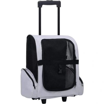 Image of Foldable Multipurpose Pet Trolley Grey