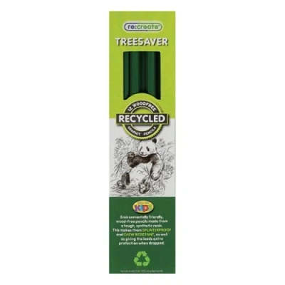 Image of ReCreate Treesaver Recycled HB Pencil (Pack of 12) TREE12HB+ FINCHLEY REFILL PEN FREE