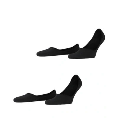 Image of ESPRIT Men&#039;s Basic Uni 2 Pack M IN Cotton No Show Plain Pairs Liner Socks, Black (Black 3000), 5.5 8