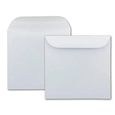 Image of &quot;NEUSER PAPIER&quot; 75x large square envelopes 22 x cm Bright white 100 grams per m² for very special occasions Wet gluing
