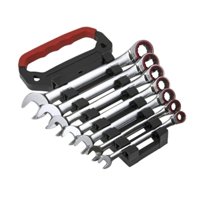 Image of Sealey Premier Ratchet Combination Spanner Set 7pc Metric Platinum Series