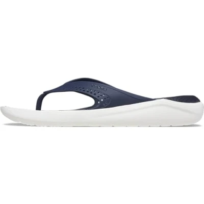 Image of Crocs Unisex LiteRide Flip Flop, Navy, 8 UK