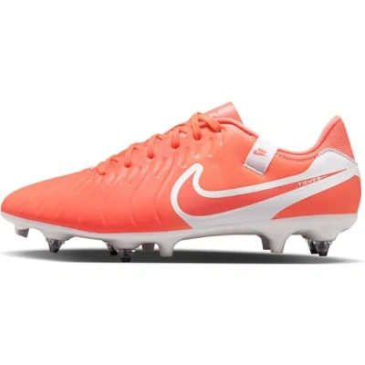 Image of Nike Performance Tiempo Legend 10 Academy Moulded stud football boots, Size: 7.5, Hot lava white Imitation leather/ textile