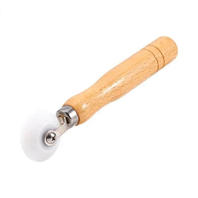 Image of Internal External Corner Wallpaper Seam Roller Natural Wood Handle Seamed Home Wall Paper Decorating Hand DIY Tool