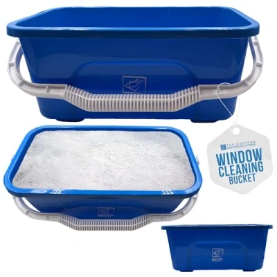 Image of Window Cleaning Equipment Bucket Large 42cm Cleaner for Domestic &amp; Commercial Use, Ergonomic Design, Perfect with Squeegee Washer Applicator