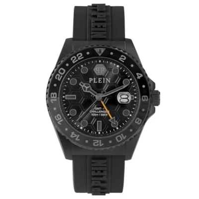 Image of Philipp Plein Gmt i Challenger Mens Black Watch PWYBA1023 Silicone One Size