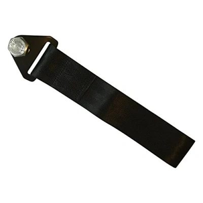 Image of MSA Motorsportandaccessories© NYLON RACING TOW STRAPS BLACK RECOVERY JDM DRIFT TRACK RALLY CAR