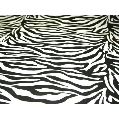 Image of 45&quot; wide Printed Polycotton Dress Fabric &#039;Zebra Print&#039; per metre