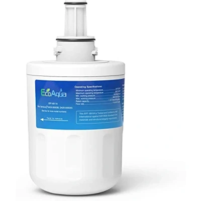 Image of EcoAqua EFF 6011A Fridge Water Filter Compatible with Samsung DA29 00003G, HAFCU1/XAA, HAFIN2/EXP, DA97 06317A, 00003A, 00003B, APP100/1, DA61 00159, SGF DSB20, WSS 1 (1)
