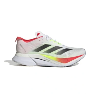 Image of adidas Performance Adizero Boston 12 Road running shoes, Men&#039;s, Size: 11.5, Cloud white/core black/lucid red Textile/synthetics