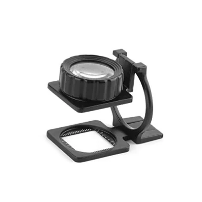Image of GUMEI Metal Foldable Magnifier 20X Linen Tester Loupe Cloth Thread Counter Magnifying Glass