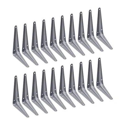 Image of EAI 150x125mm / 6x5&quot; Original London Pattern Shelf Bracket Silver/Grey Pack of 20