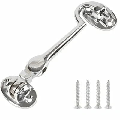 Image of SISI UK® Cabin Hook 50mm Polished Chrome from The Door Handle Store,Gate Latch, Hook, and Eye Gate Eye, Garden Catch