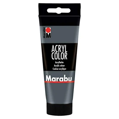 Image of Marabu 0012010050079 Color Acrylic Colour Dark Grey, 100 ml (Pack of 1)