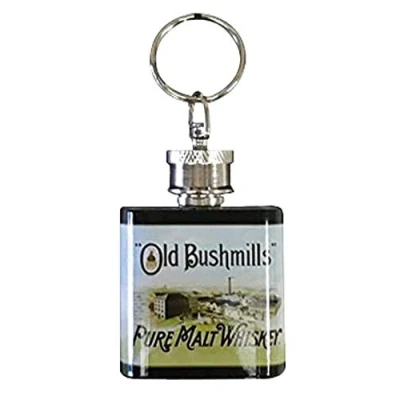 Image of Bushmills Irish Whiskey Hip Flask Keyring (sg)