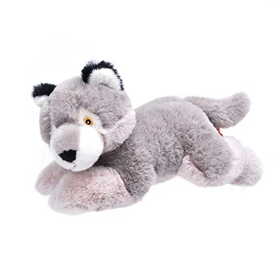 Image of Wild Republic EcoKins Mini Wolf Stuffed Animal 8 inch, Eco Friendly Gifts for Kids, Plush Toy, Handcrafted Using 7 Recycled Plastic Water Bottles