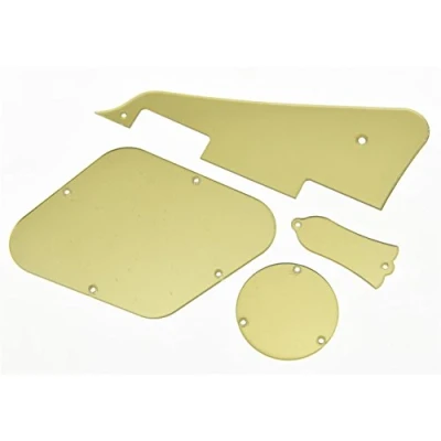 Image of KAISH Gold Mirror LP Standard Pickguard Rear Cavity Covers Truss Rod Cover Set for USA Les Paul