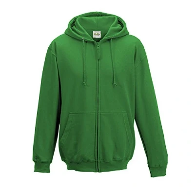 Image of AWDis Just Hoods Men&#039;s Zoodie Hoodie, Green (Kelly Green), X Large
