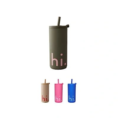 Image of Design Letters Leakproof Travel Mug 500 ml to Go Coffee Tritan Reusable Cups BPA/BPS Free with Unique Lock Vaccum Flask Dishwasher Safe Tumbler Olive