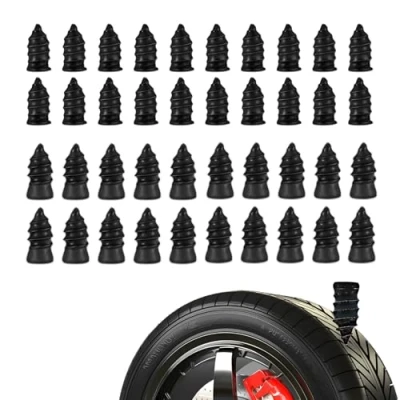 Image of 40 Piece Tyre Repair Kit Rubber Nails, Screws, Tire Nails for Quick and Easy Puncture Repair（20M+20L）