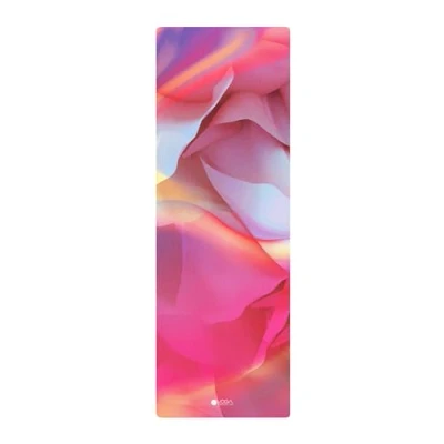 Image of Yoga DESIGN LAB The Combo Mat 2 in 1 Mat+Towel Eco Luxury Ideal for Hot Yoga, Power, Bikram, Ashtanga, Sweat Studio Quality Includes Carrying Strap! (Rose, 5.5mm)