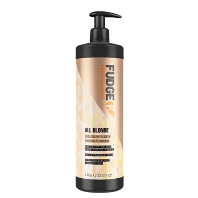 Image of Fudge Professional All Blonde Colour Lock Conditioner, Bulk Size, Protection, Bond Repair Technology, 1 Litre