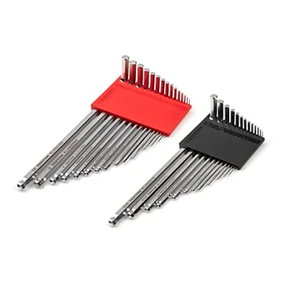 Image of TEKTON Ball End Hex Key Set, 28 Piece (0.050 3/8 in., 1.3 10 mm) with Holder KLX91301
