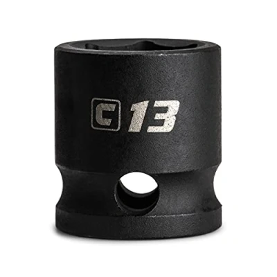 Image of Capri Tools 13 mm Stubby Impact Socket, 3/8 in. Drive, 6 Point, Metric