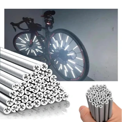 Image of 36 Pcs Spoke Reflectors for Bikes, Universal Bike Wheel Lights, 360 Visibility Reflector Tube Night Cyling, Waterproof Warning Lights Covers All Standard