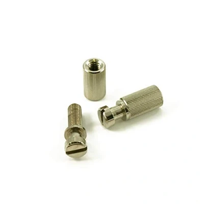 Image of Gotoh Stop Tailpiece Stud and Insert Set Metric Thread Nickel