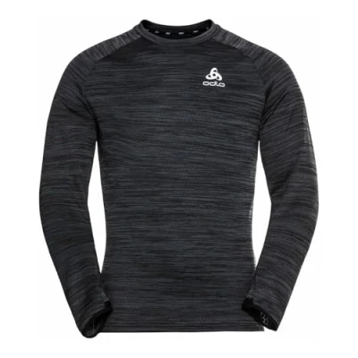 Image of Odlo Men Running top RUN EASY WARM, black melange, S