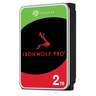 Image of Seagate IronWolf, Pro 2 TB, Enterprise Internal NAS HDD CMR 3.5 Inch, SATA 6 Gb/s, 7,200 RPM, 256 MB Cache for RAID NAS, Rescue Services Frustration Free Packaging (ST2000NTZ01)
