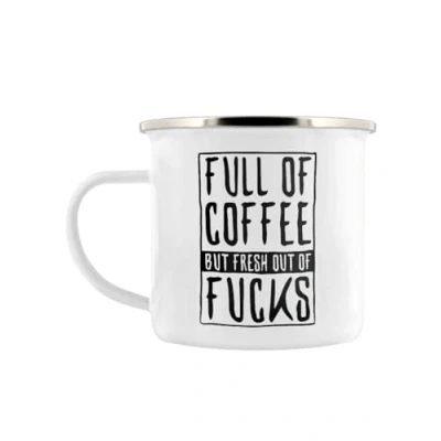 Image of Grindstore Fresh Out of Fucks Enamel Mug