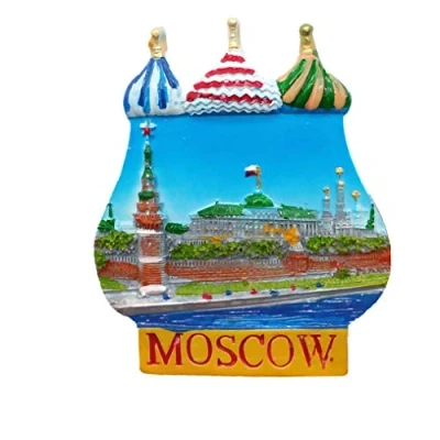 Image of Moscow Russia 3D Fridge Magnet Travel Souvenir Gift Collection,Home Kitchen Decoration Magnetic Sticker Refrigerator